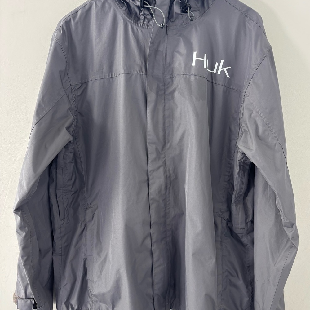 Huk Gray Raincoat for Men